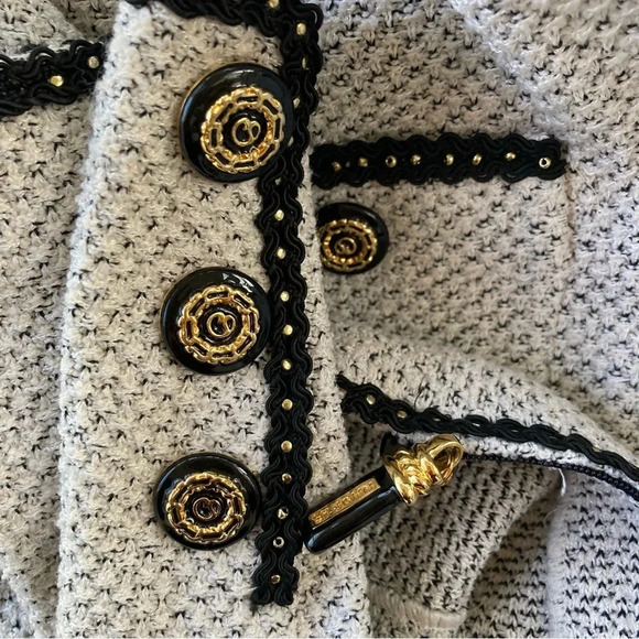 St. John Vintage Suit Set Blazer Pencil Skirt Muslin Tweed - Picture 11 of 16